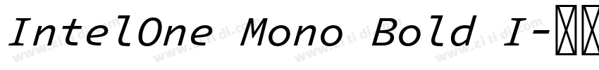 IntelOne Mono Bold I字体转换